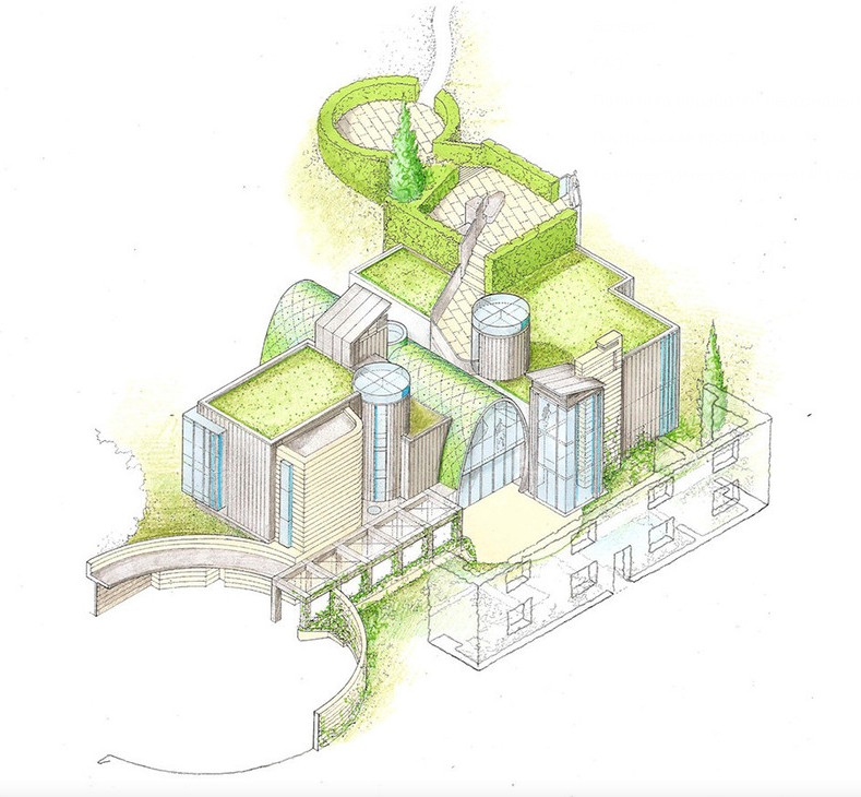 Дизайн частного экологического замка Downley