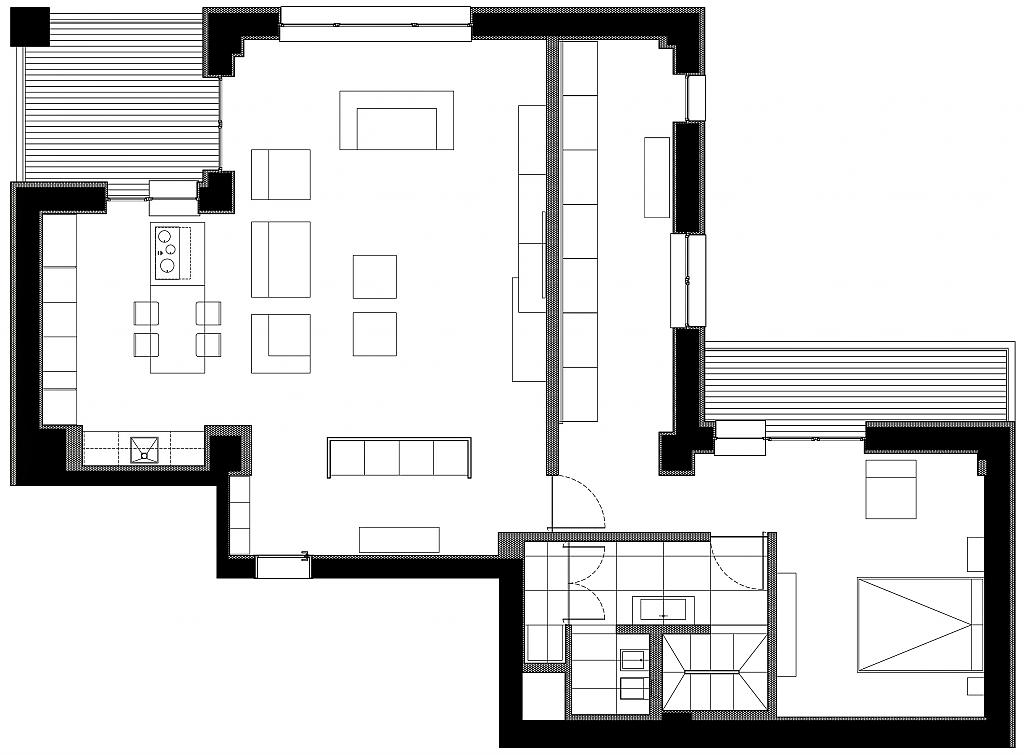 Современный дизайн интерьера квартиры V от студии 1408
