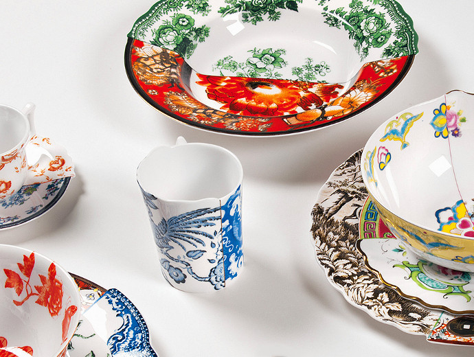 Коллекция дизайнерского фарфора Hybrid от Seletti